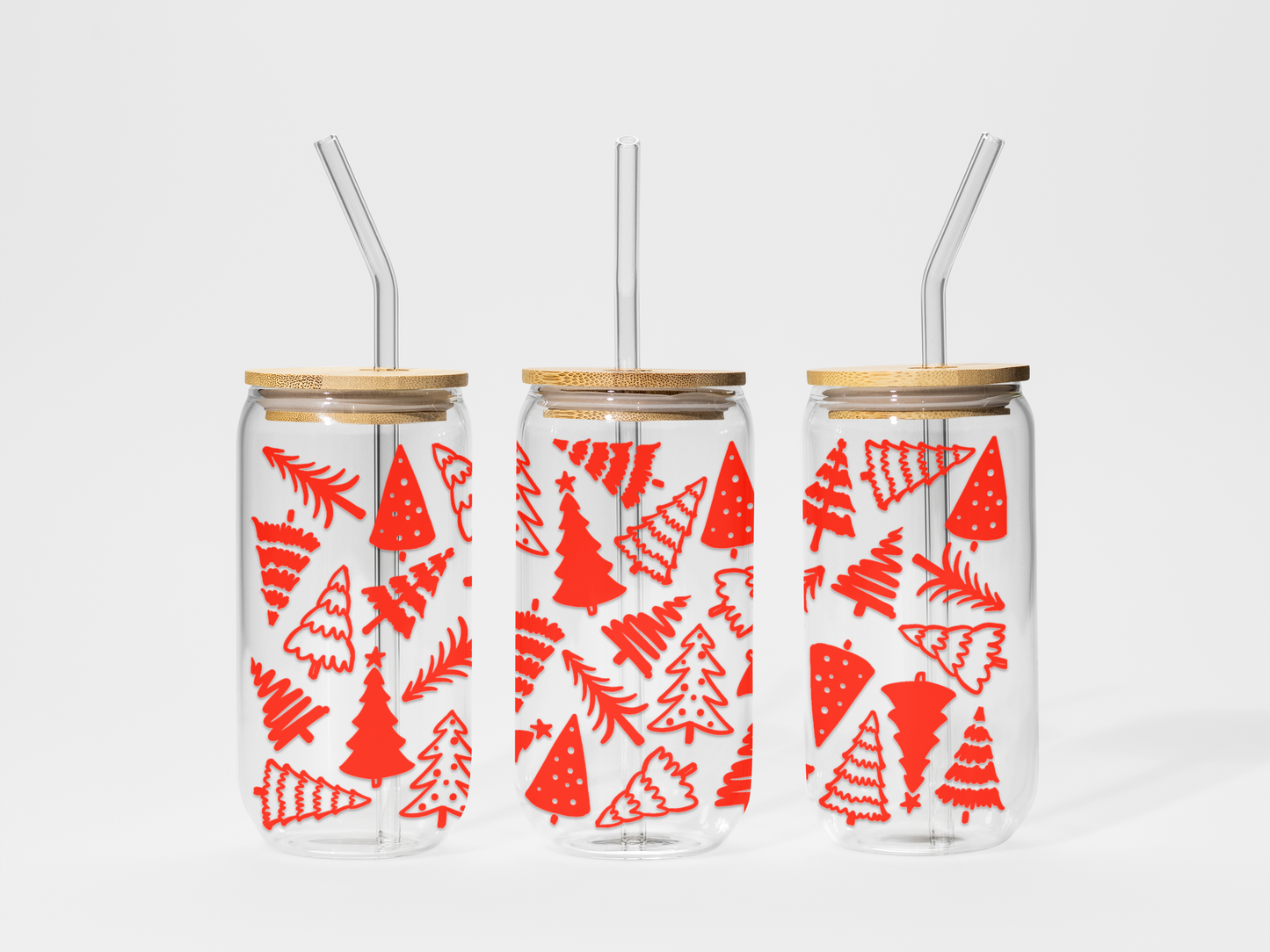 Verre en vitre - 16 oz - Sapin de Noël