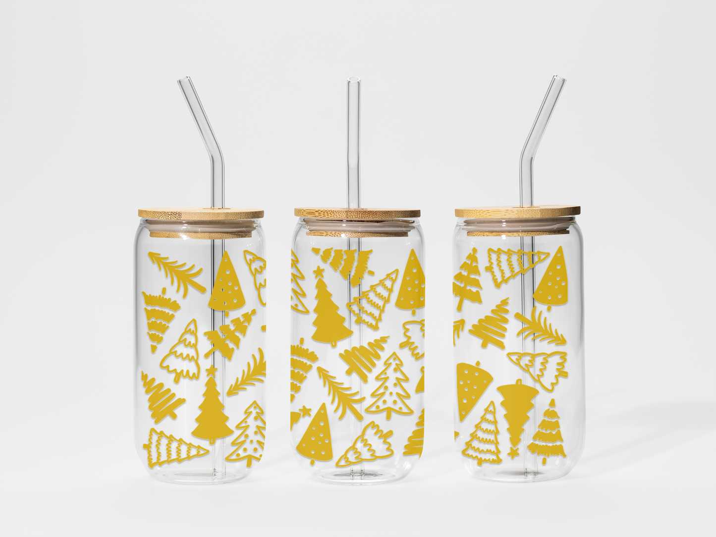 Verre en vitre - 16 oz - Sapin de Noël