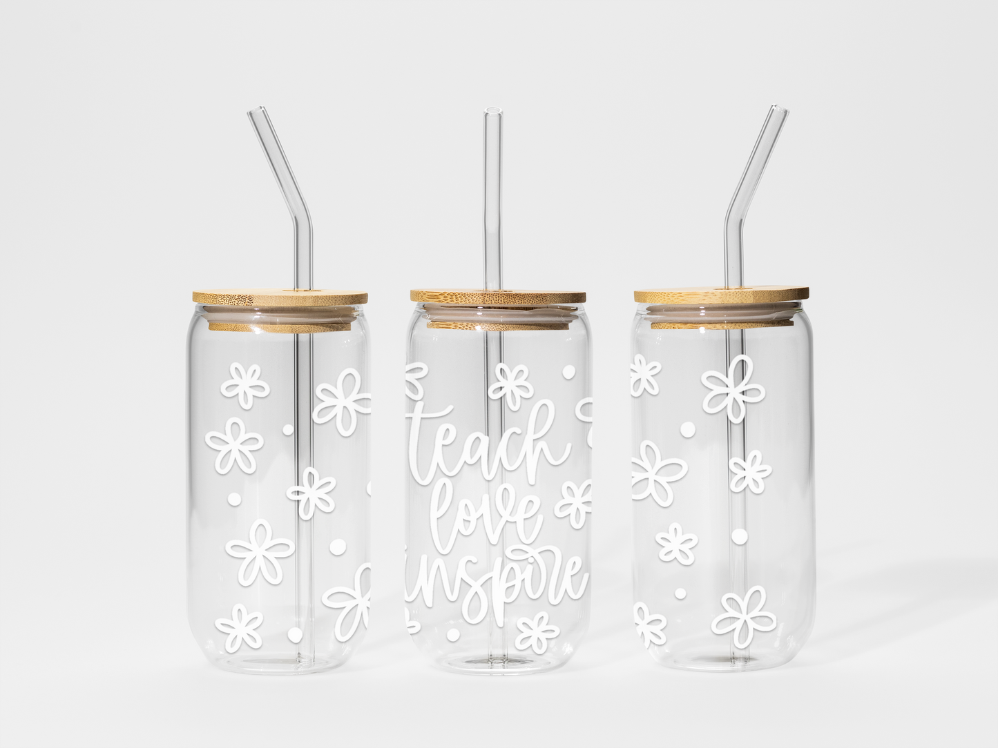 Verre en vitre - 16 oz - Teach, Love, Inspire