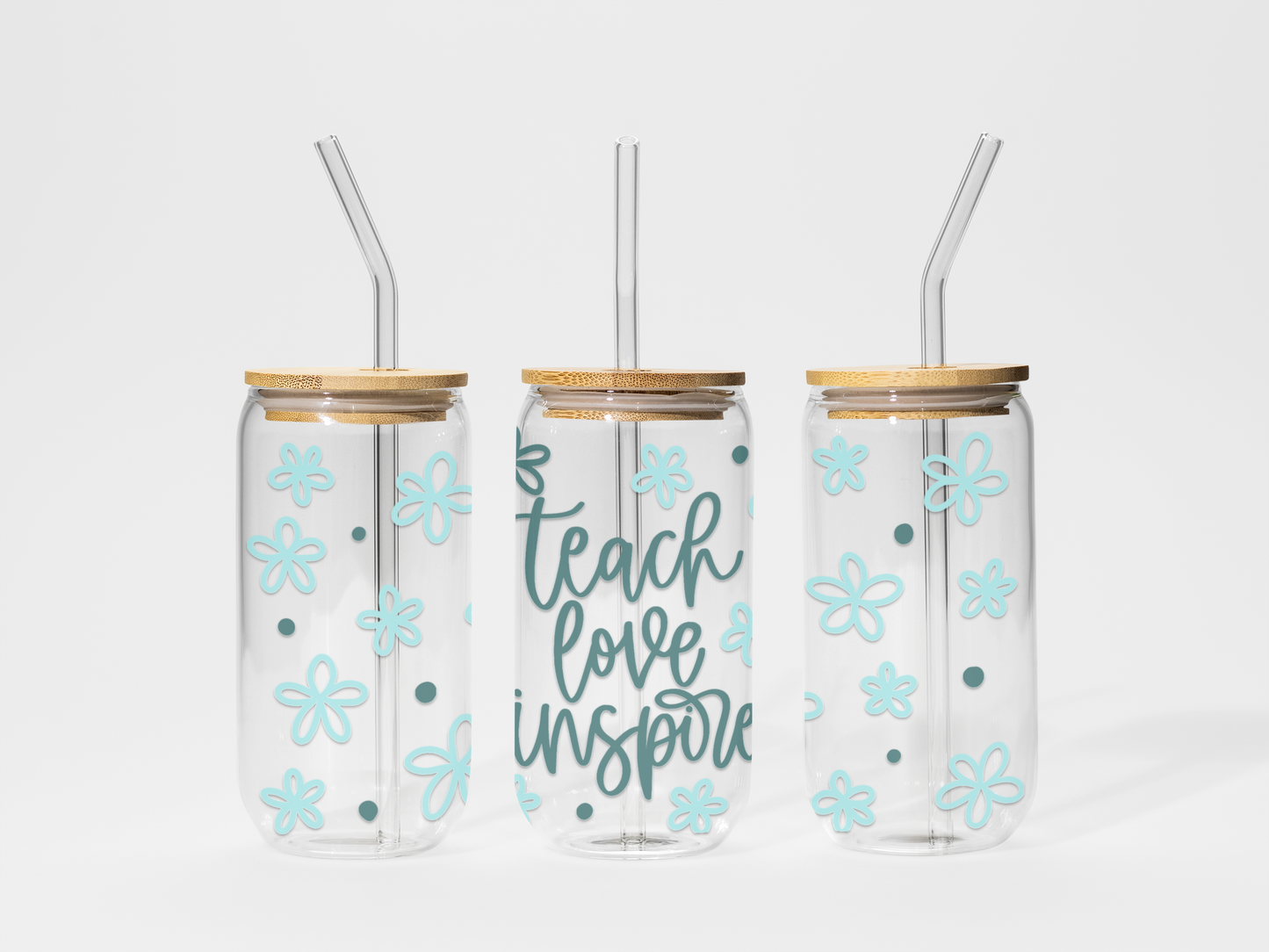 Verre en vitre - 16 oz - Teach, Love, Inspire