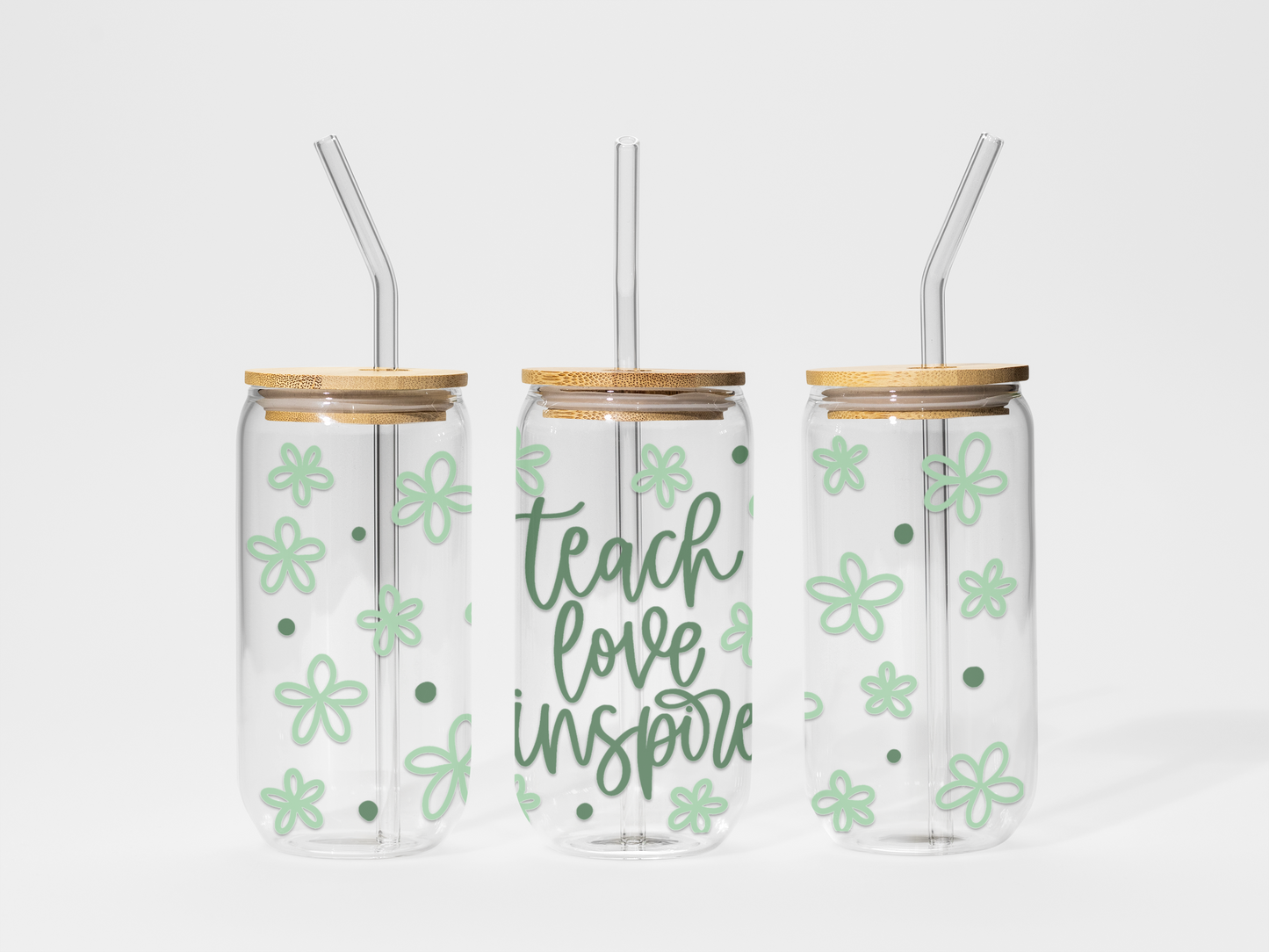 Verre en vitre - 16 oz - Teach, Love, Inspire