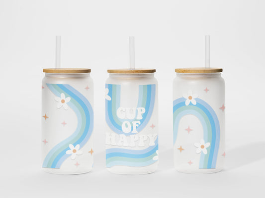 Verre en vitre - 16 oz - Cup Of Happy